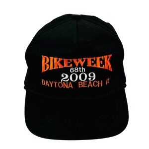 Bike Week 68th Daytona Beach 2009 Hat Black & Orange Motorcycle Harley Cap